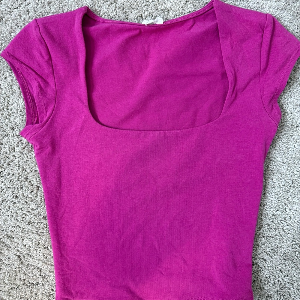 Garage Fuchsia Short Sleeve Top